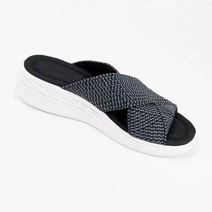 Fish Mouth Flying Cross Slope Sandals