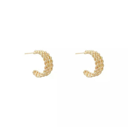 Triple Braided Hoop Earrings