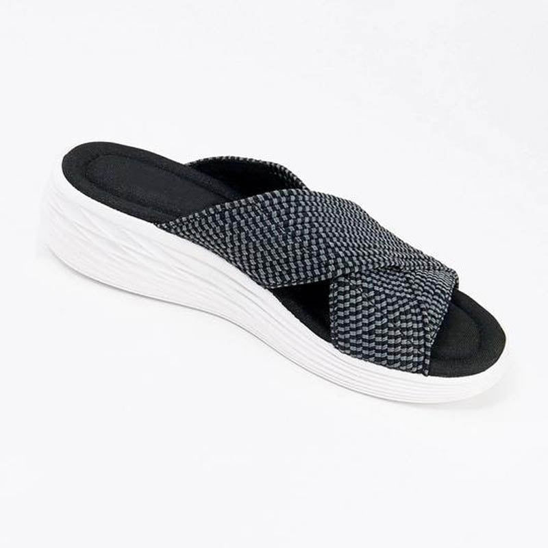 Fish Mouth Flying Cross Slope Sandals