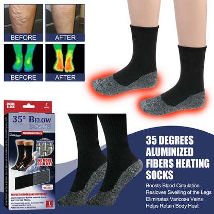 South Moon 35°C Aluminum Fiber Heated Socks for Comfort