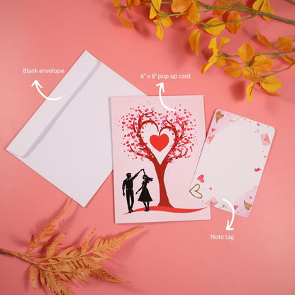 Valentines Day 3D Heart-Shaped Tree Invitation Card