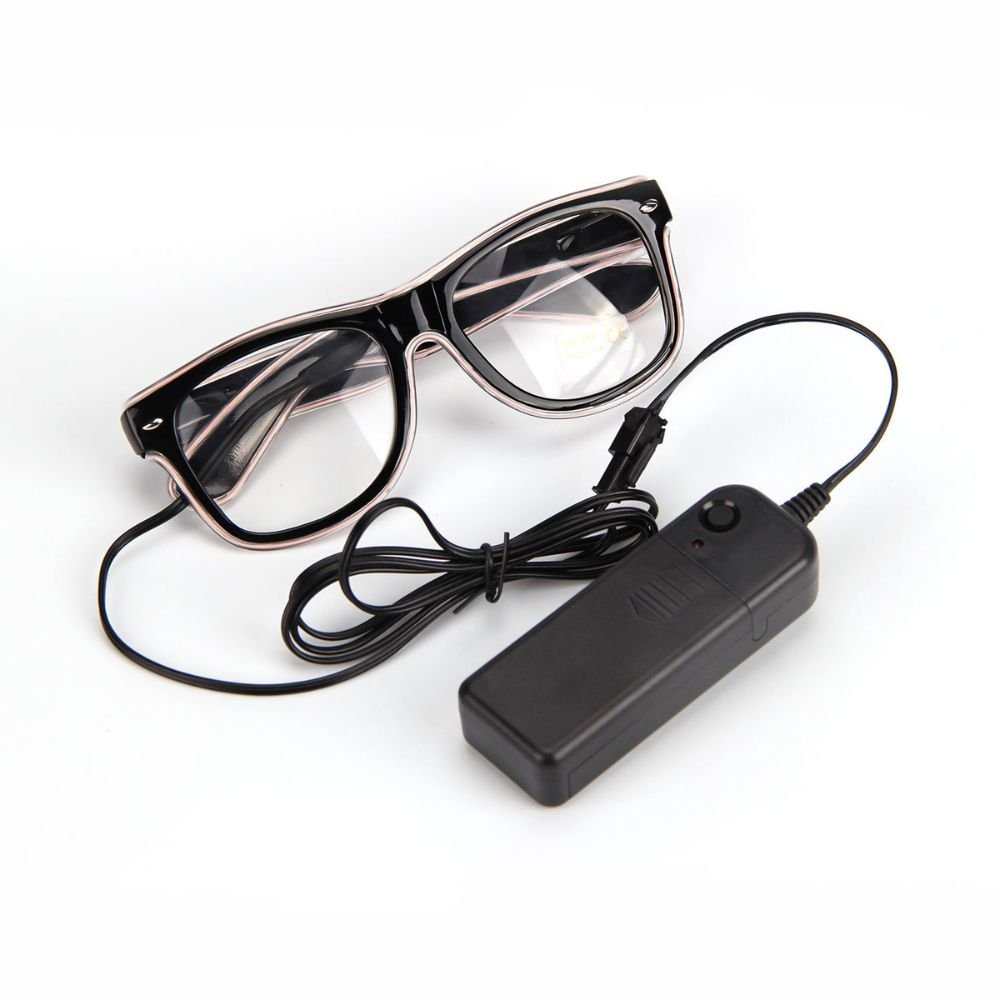 Glow in the Dark Multi-Color LED EL Wire Light-Up Glasses