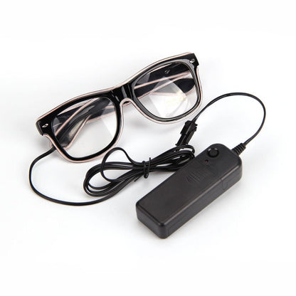 Glow in the Dark Multi-Color LED EL Wire Light-Up Glasses