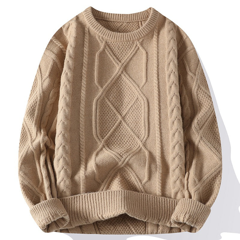 Men's Knit Pullover Sweater for Autumn and Winter