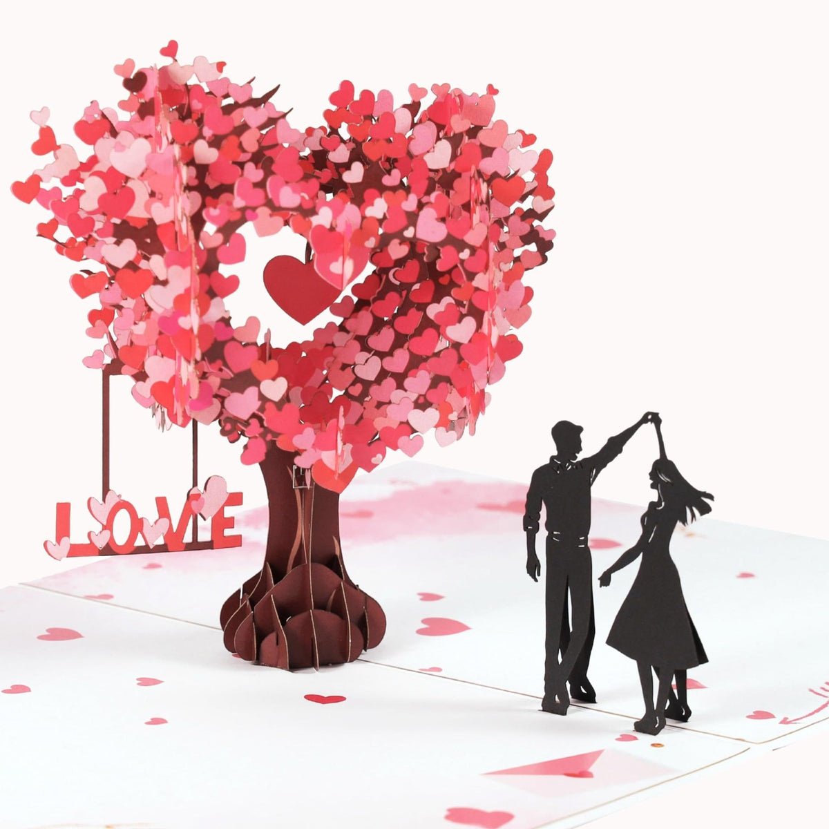 Valentines Day 3D Heart-Shaped Tree Invitation Card
