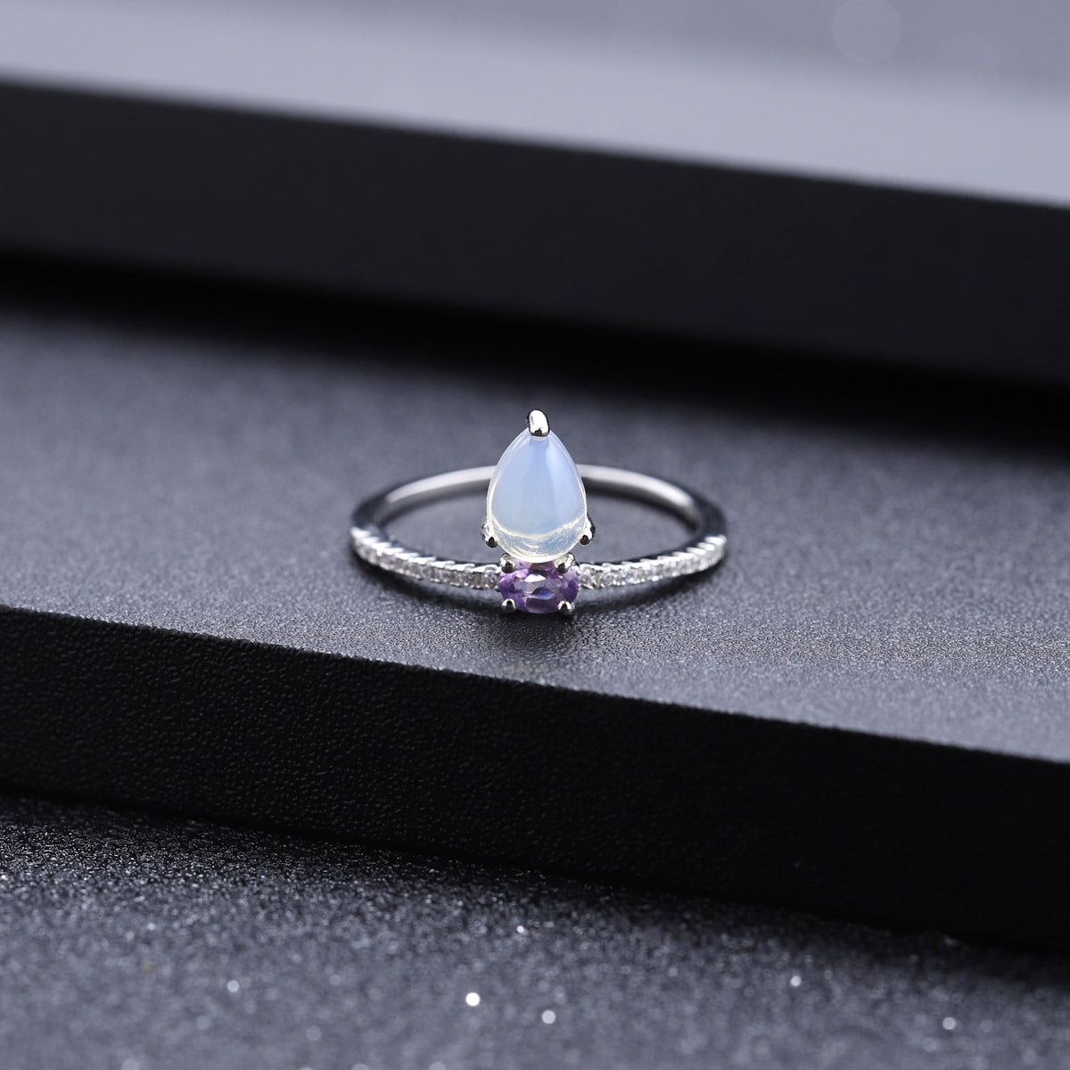 New Fashion Natural Color Gemstone Ring for Women