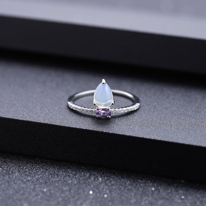 New Fashion Natural Color Gemstone Ring for Women