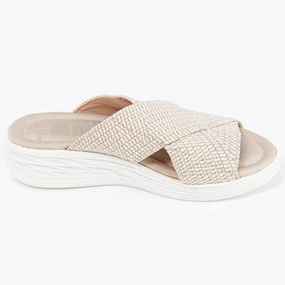 Fish Mouth Flying Cross Slope Sandals