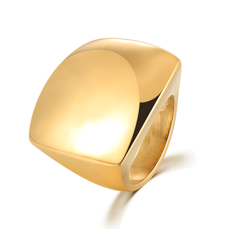 Electroplated Titanium Steel Ring for Women's Fashion