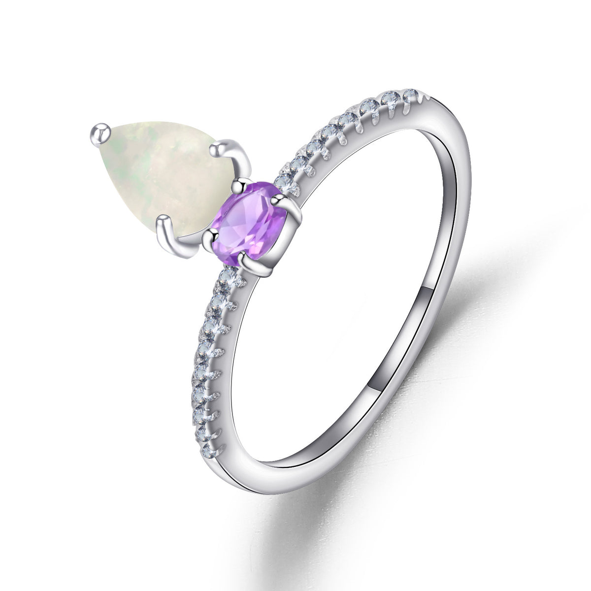 New Fashion Natural Color Gemstone Ring for Women