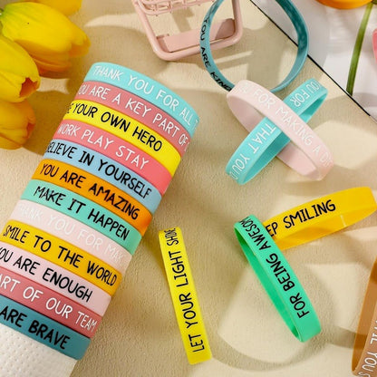 Colorful Motivational Silicone Bracelets