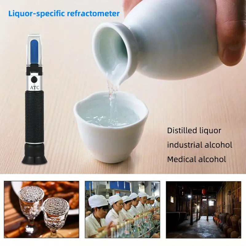 Handheld Alcohol Refractometer for Spirits and Brewing