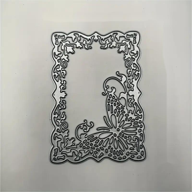 Rectangle Butterfly Lace Embossing Die for DIY Cards