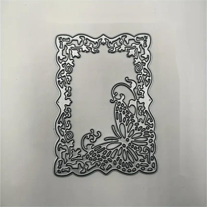 Rectangle Butterfly Lace Embossing Die for DIY Cards