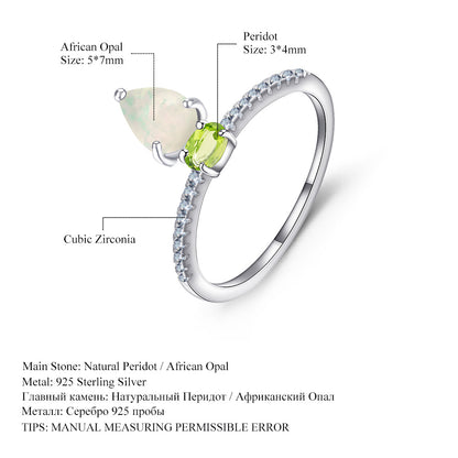 New Fashion Natural Color Gemstone Ring for Women