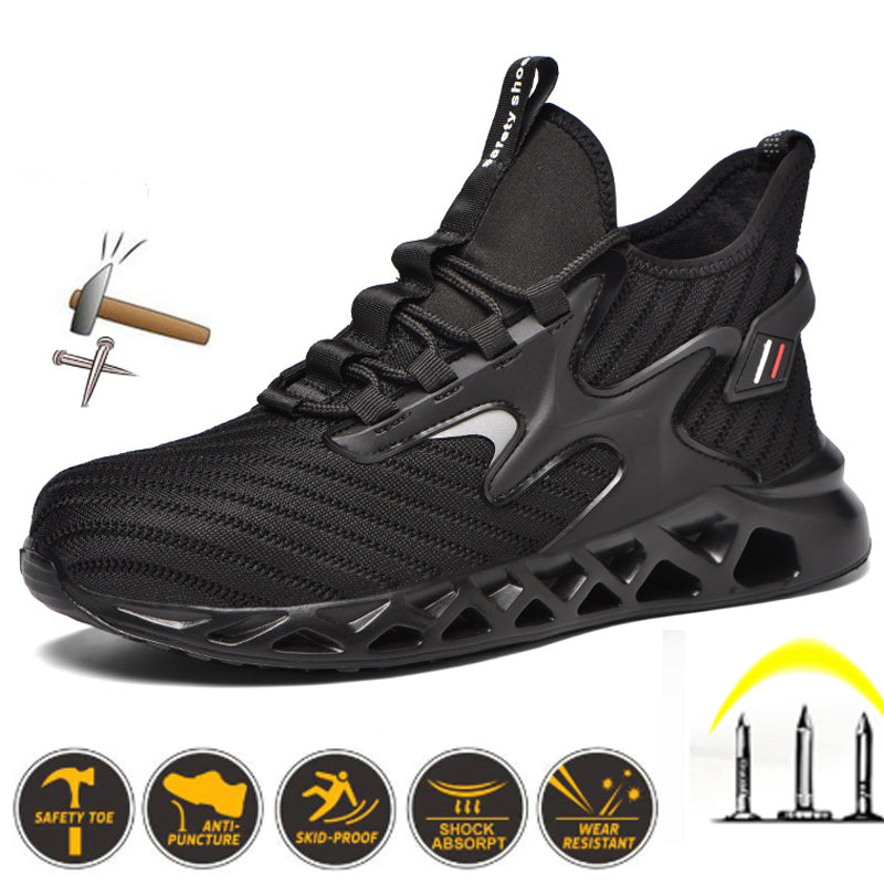 Lightweight Breathable Steel Toe Safety Work Shoes
