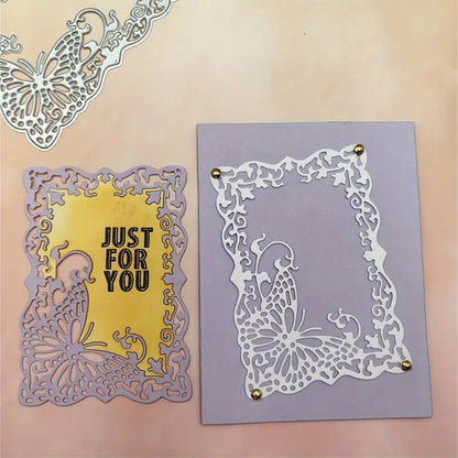 Rectangle Butterfly Lace Embossing Die for DIY Cards