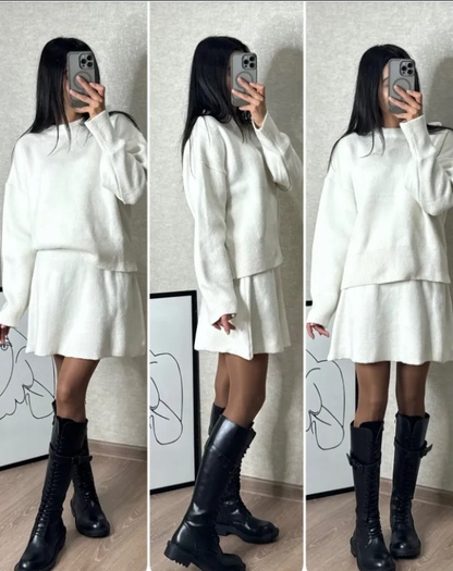 Women Knitwear Skirt Outfit